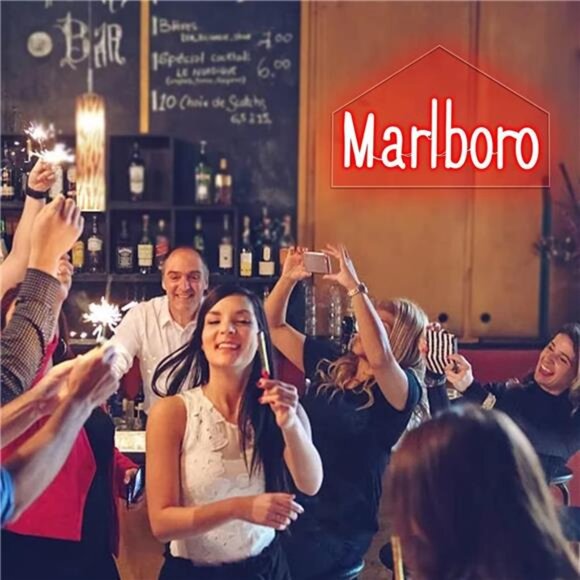 Marlboro Bar LED Neon Sign Wall Decor lights Bedroom Business Man Cave Store NEW - Picture 6 of 7